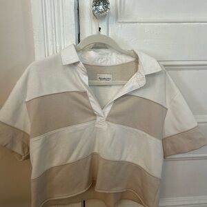 Abercrombie & Fitch Cream Polo Shirt